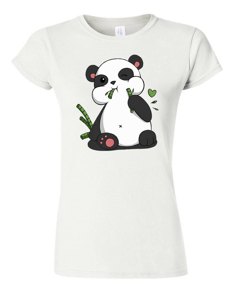Panda pandás Fehér Női Póló