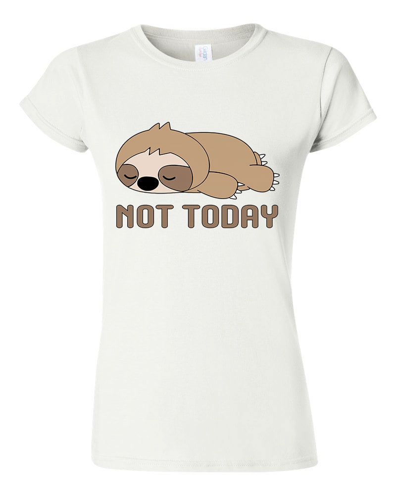 lusta lajhár not today Fehér Női Póló