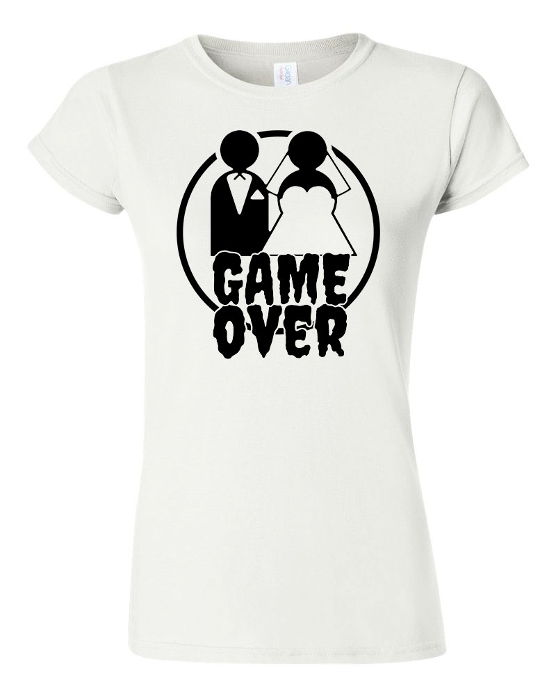 game over legénybúcsú humor Fehér Női Póló