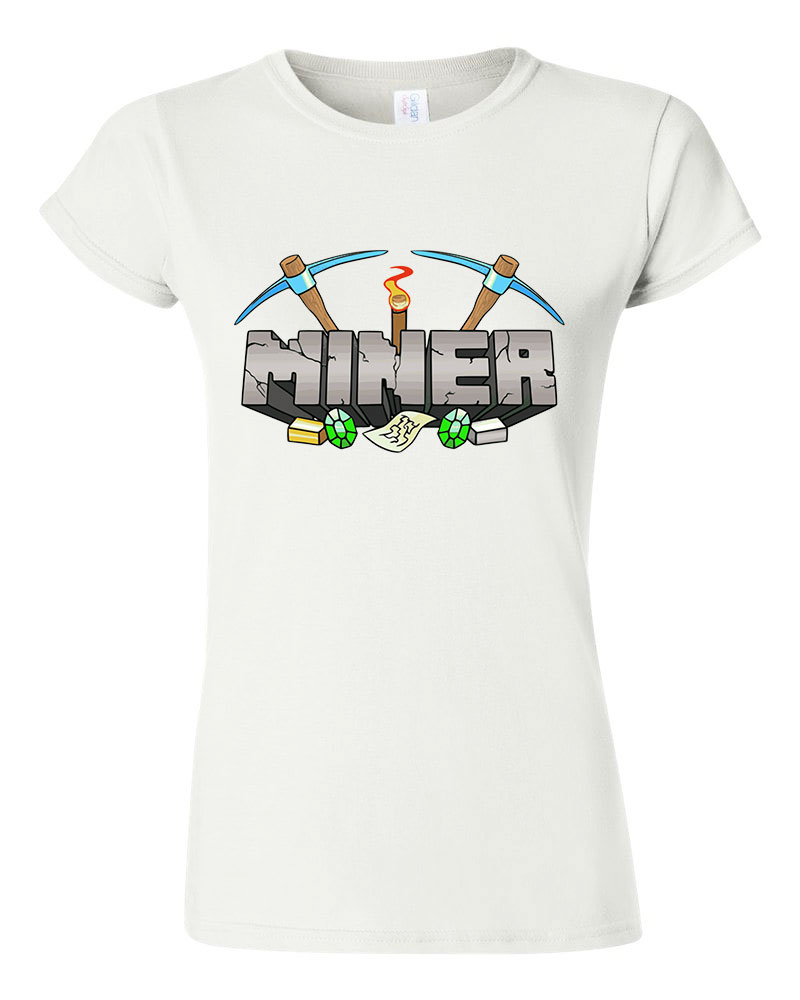 minecraft Fehér Női Póló