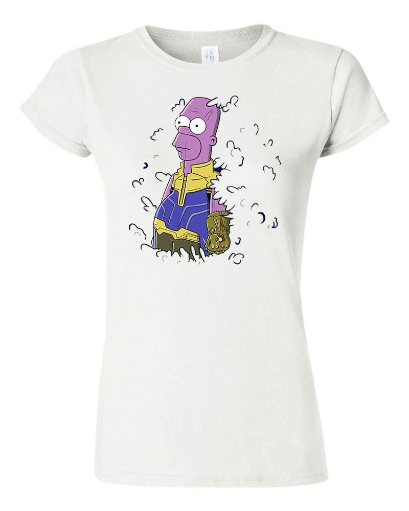 thanos homer simpson Fehér Női Póló