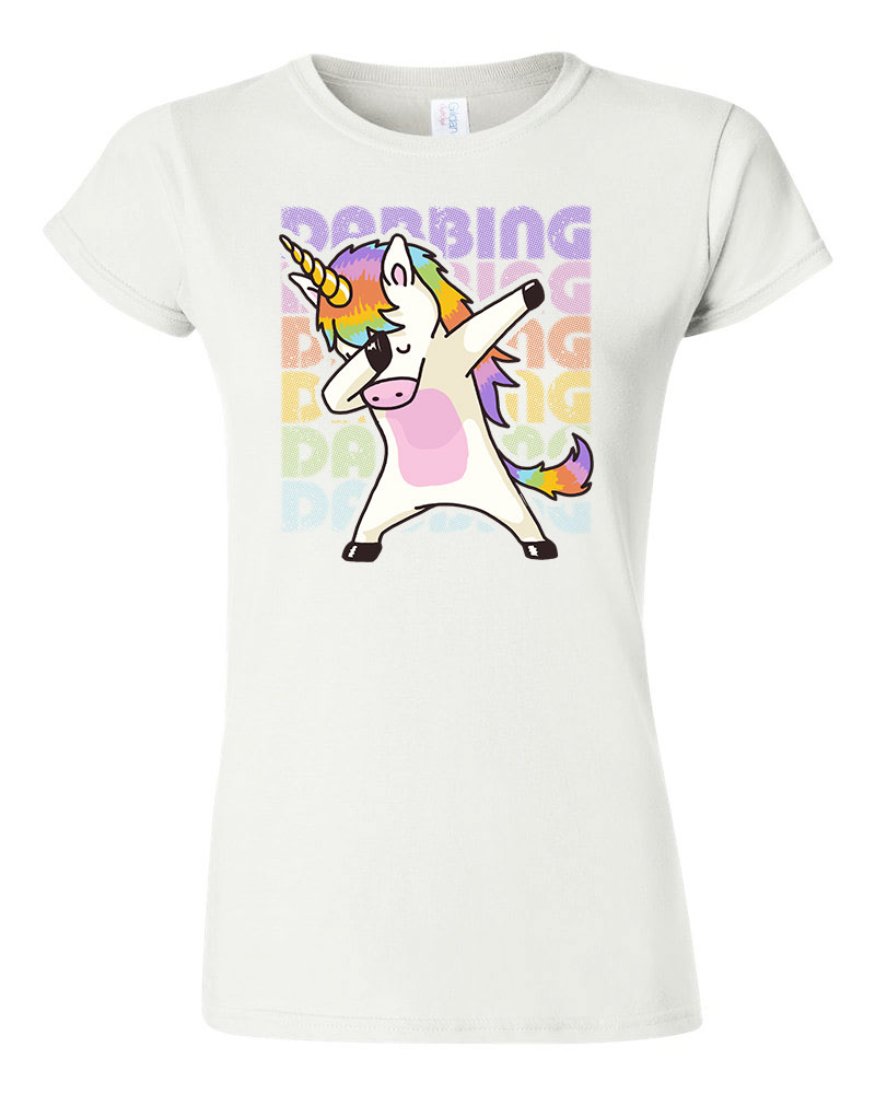 dabbing unikornis unicorn Fehér Női Póló