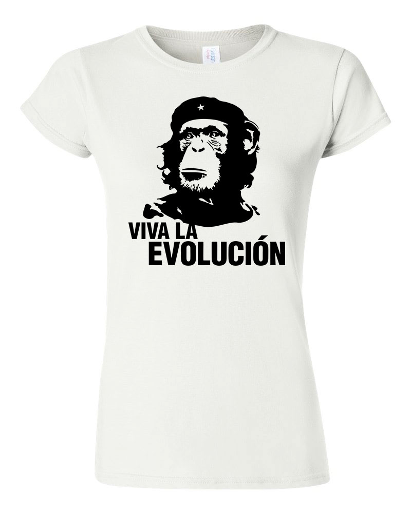 evolúció evolution majom csimpánz Fehér Női Póló