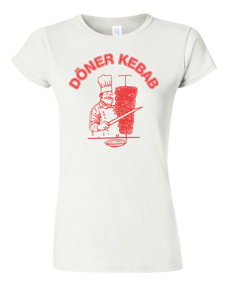 Döner Kebab Fehér Női Póló