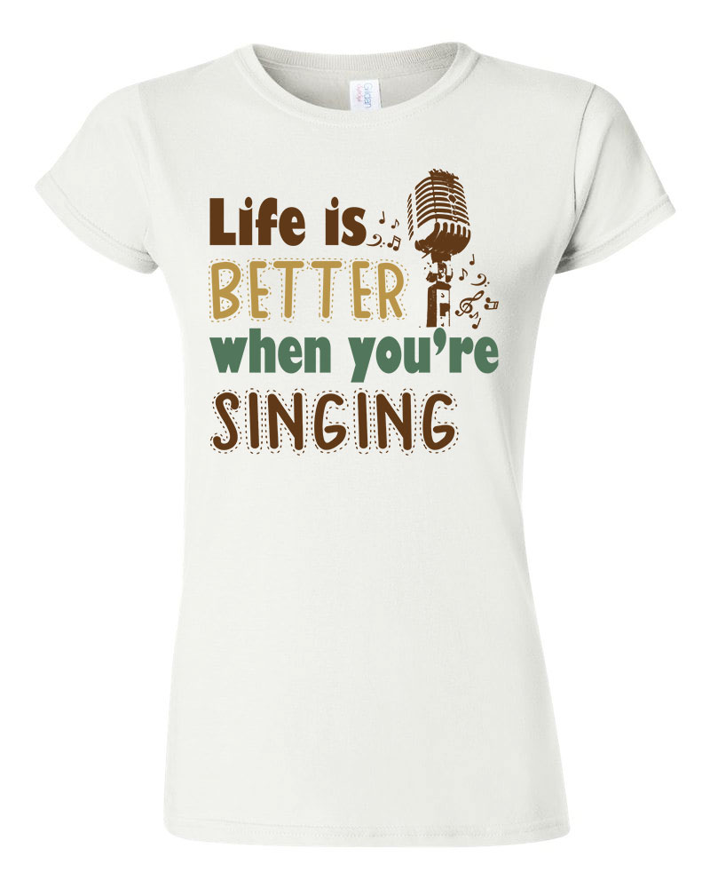 éneklés ének singing Fehér Női Póló