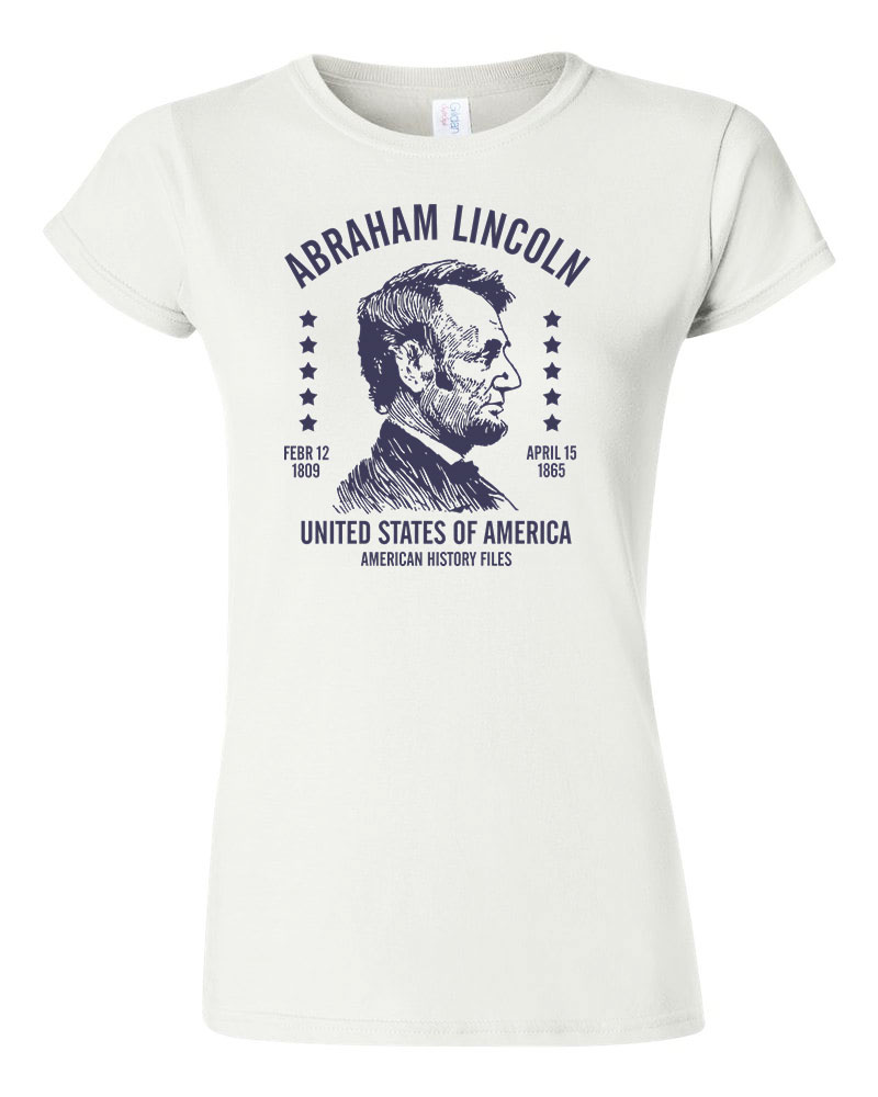Abraham Lincoln Fehér Női Póló