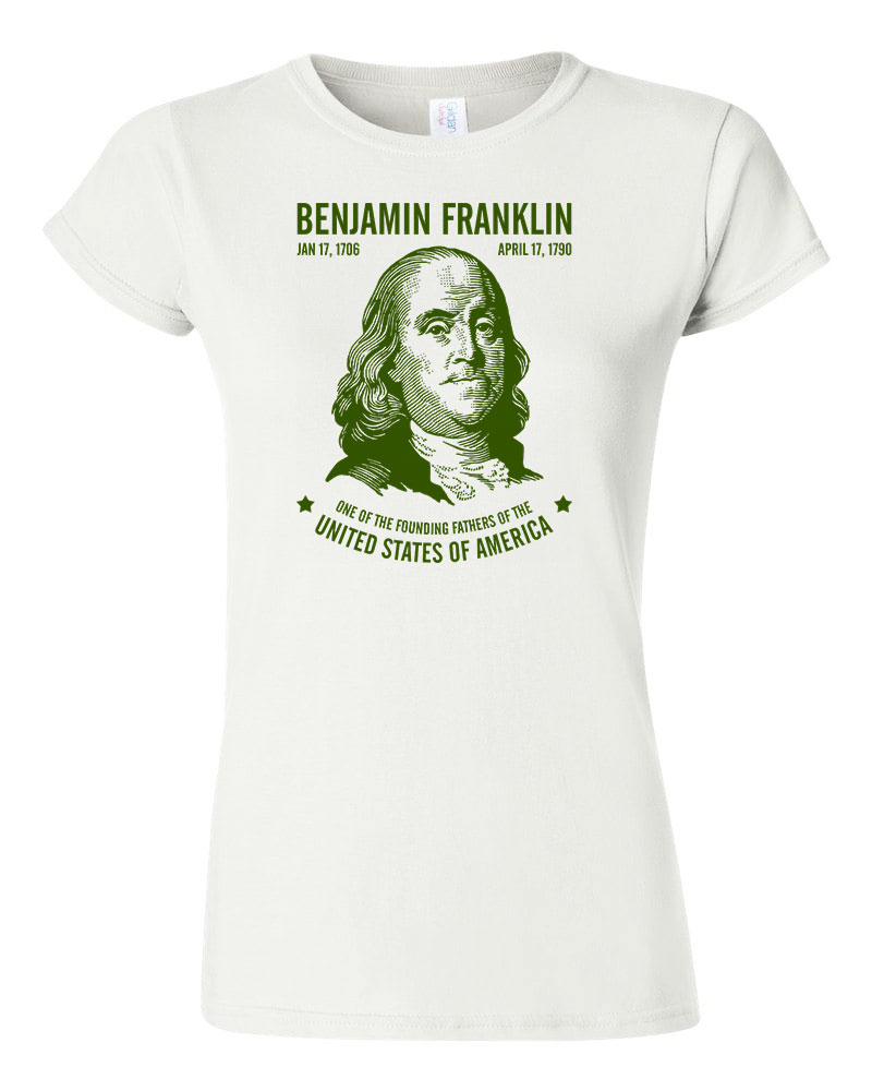 benjamin franklin Fehér Női Póló