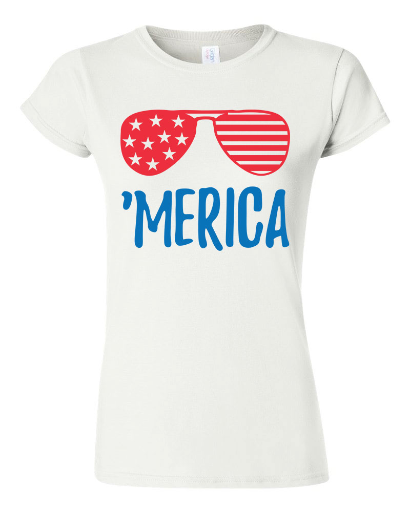 merica america Fehér Női Póló