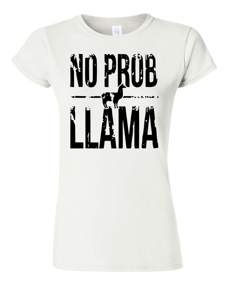 no probllama láma Fehér Női Póló