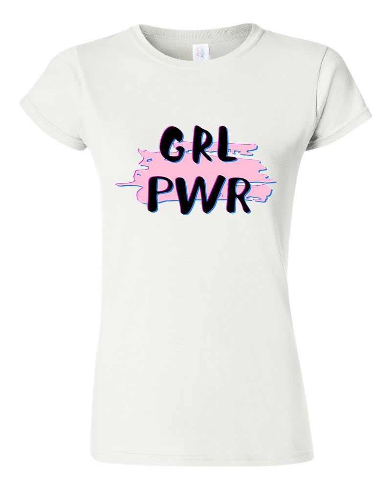 girl power grl pwr Fehér Női Póló