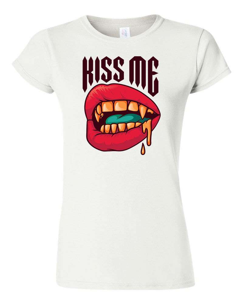 kiss me lips ajak Fehér Női Póló