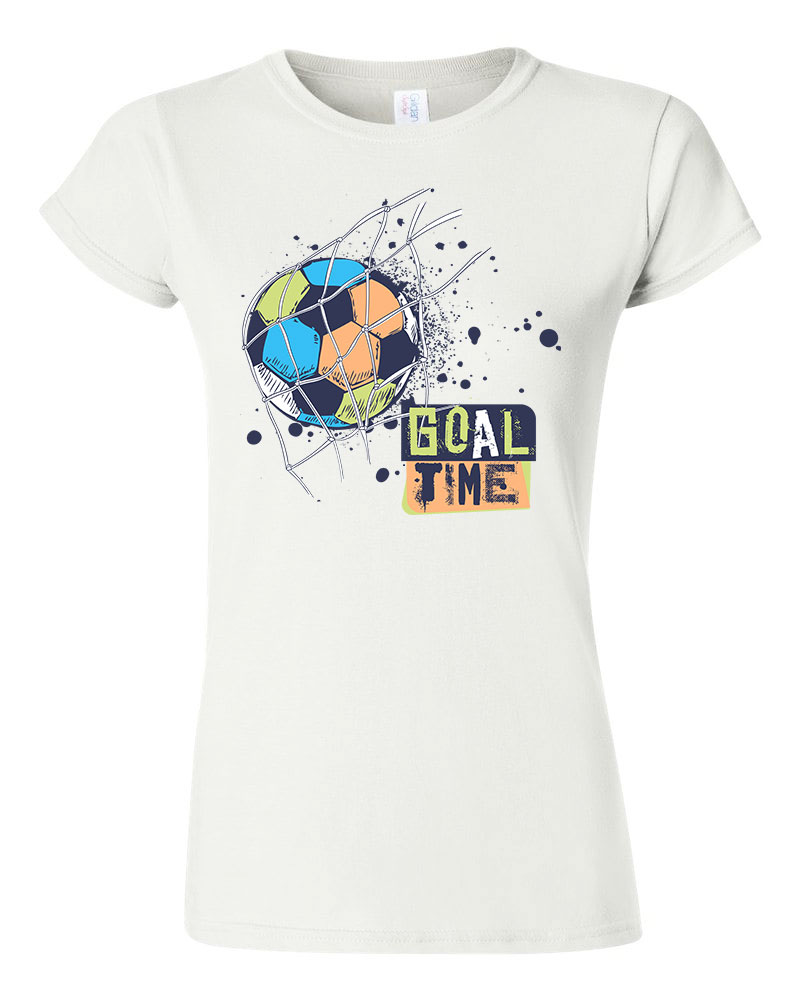 goal time foci gól focilabda Fehér Női Póló
