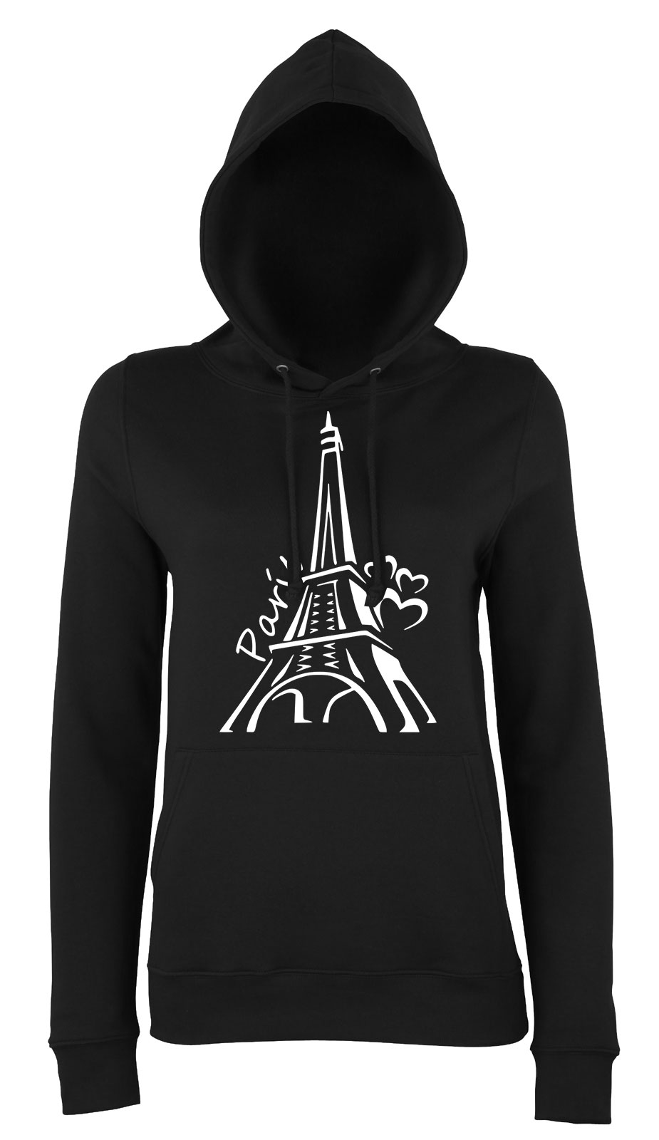 párizs francia eiffel torony Fekete Női Kapucnis Pulóver