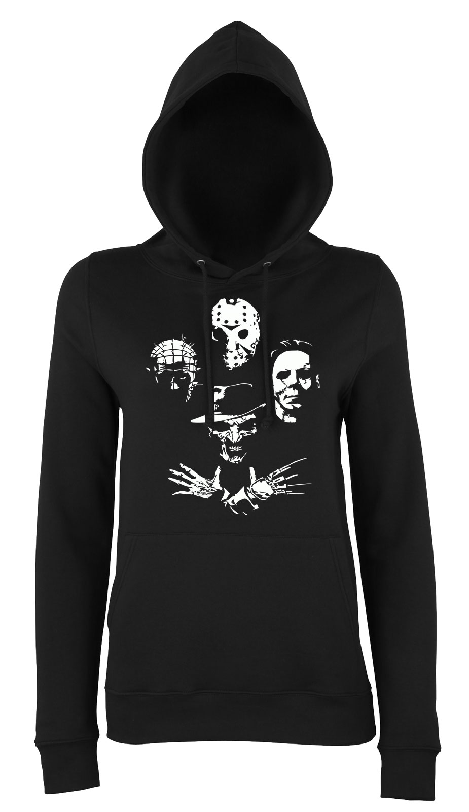 horror freddy krueger jason myers halloween Fekete Női Kapucnis Pulóver