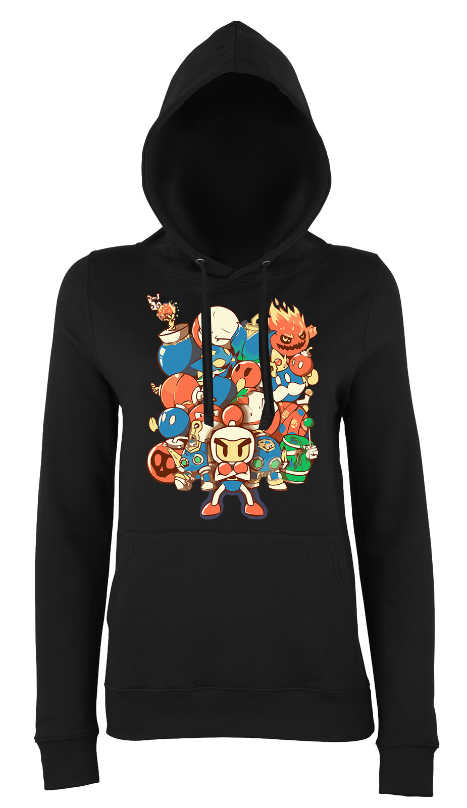 bomberman mario voltorb pokemon Fekete Női Kapucnis Pulóver