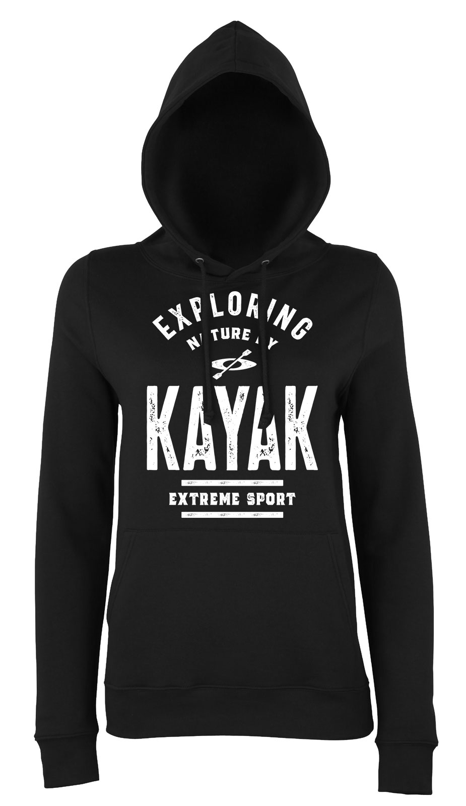 kajak kenu kayak Fekete Női Kapucnis Pulóver