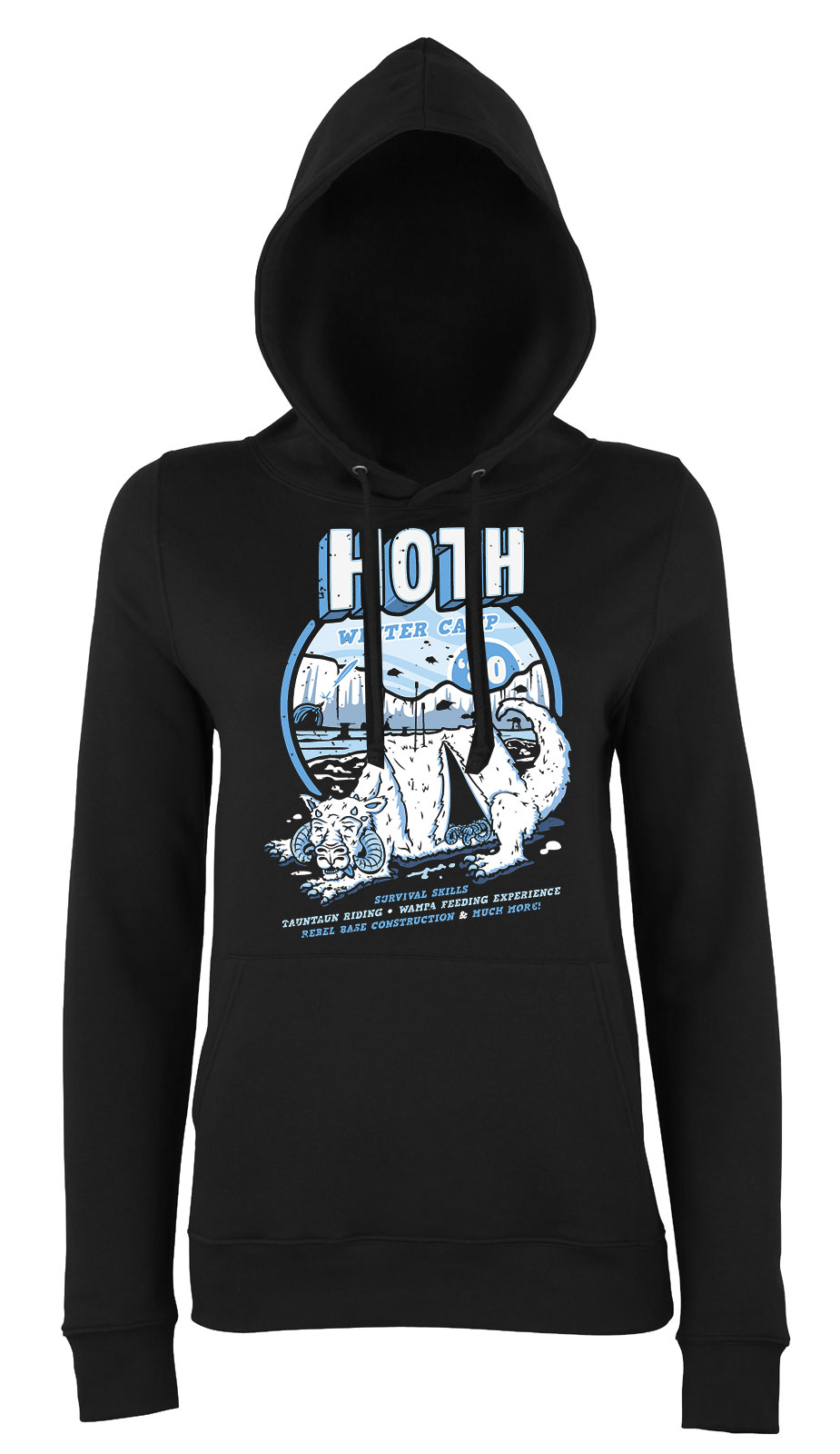 star wars hoth bolygó Fekete Női Kapucnis Pulóver