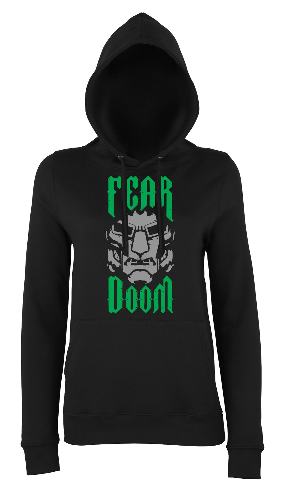 doctor doom Fekete Női Kapucnis Pulóver