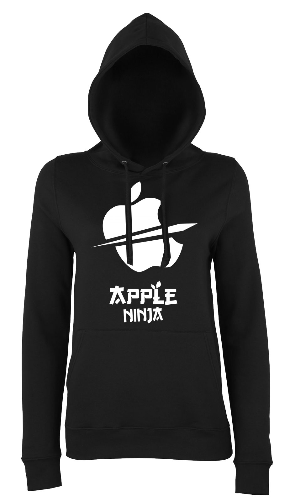 apple ninja Fekete Női Kapucnis Pulóver