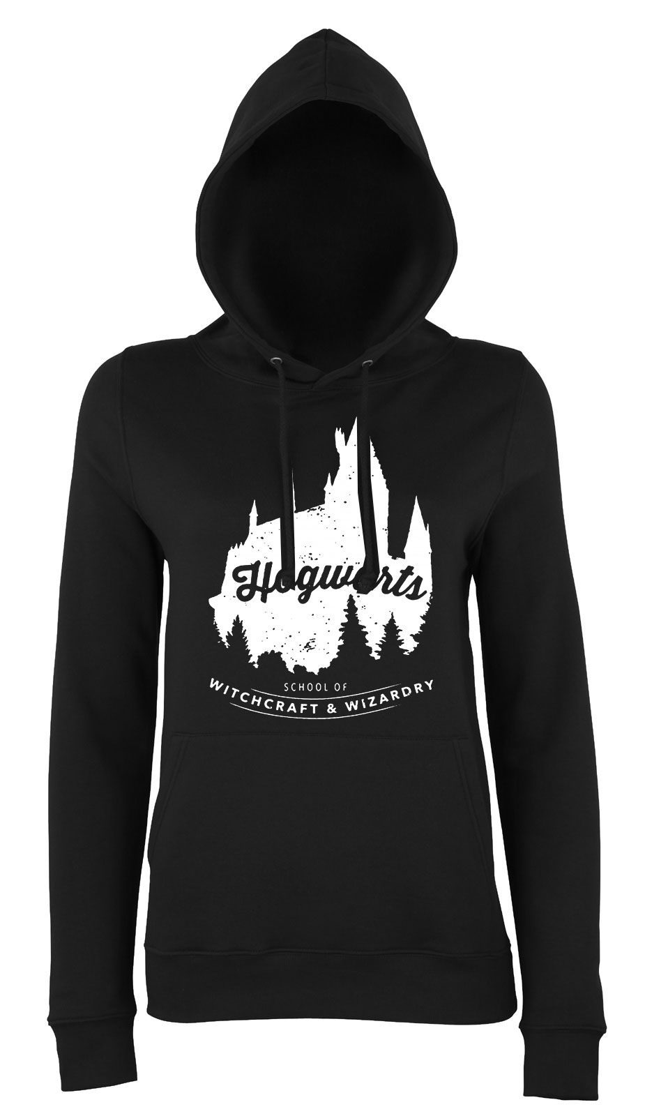 harry potter roxfort hogwarts Fekete Női Kapucnis Pulóver