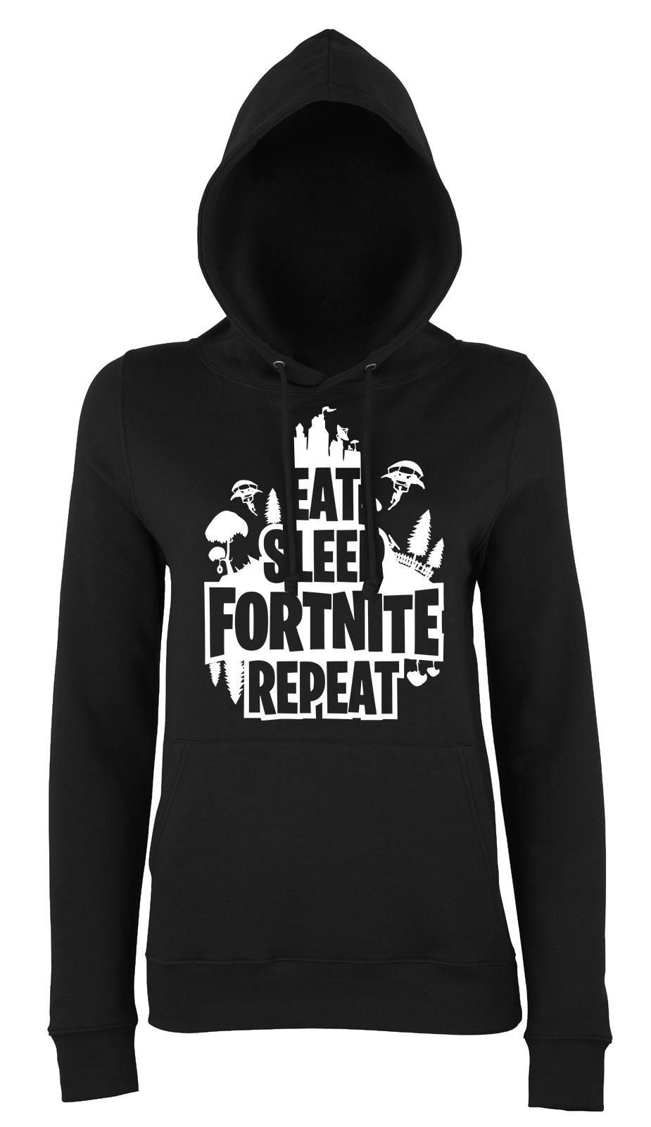 fortnite battle royale Fekete Női Kapucnis Pulóver