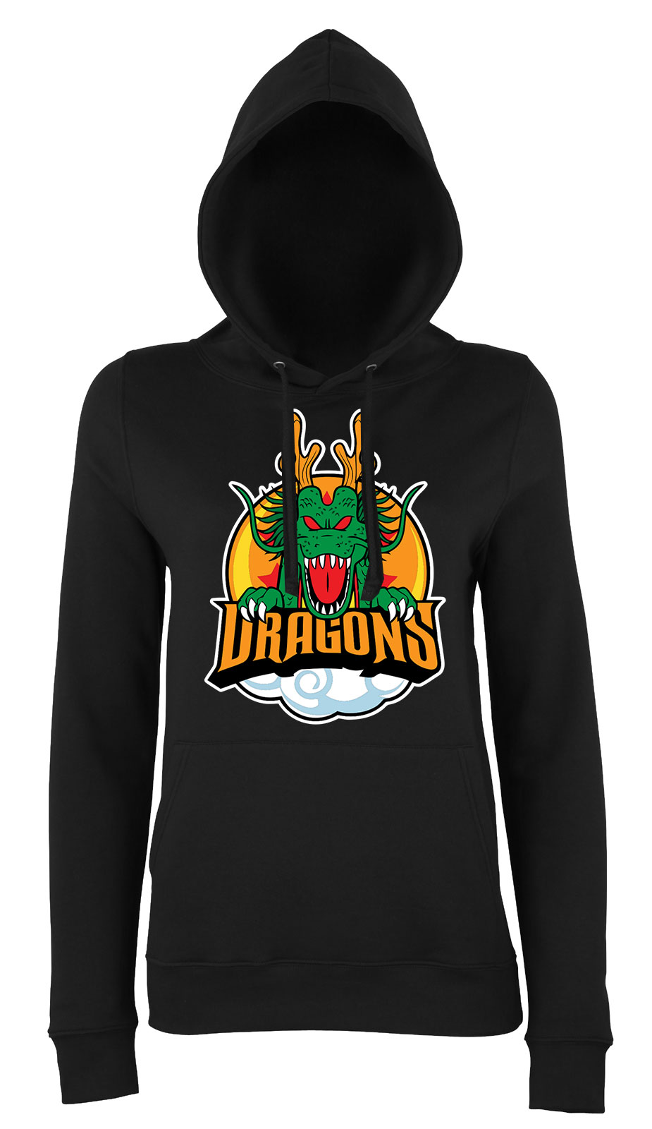 Dragons dragon ball shenlong Fekete Női Kapucnis Pulóver