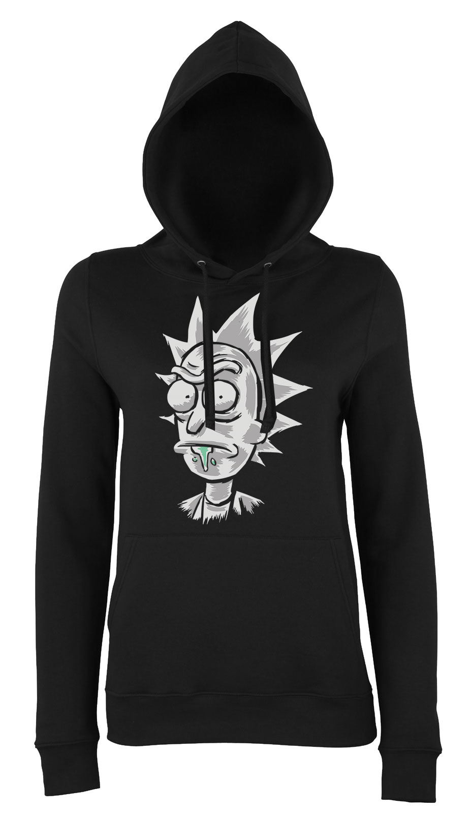 rick és morty Fekete Női Kapucnis Pulóver