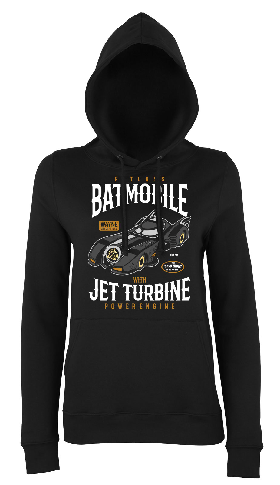 batmobile batman Fekete Női Kapucnis Pulóver