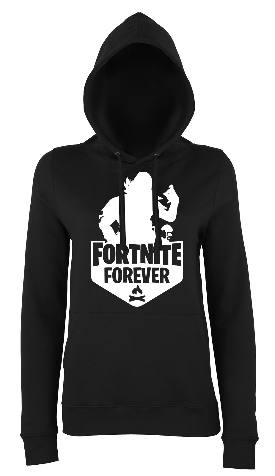 fortnite forever Fekete Női Kapucnis Pulóver