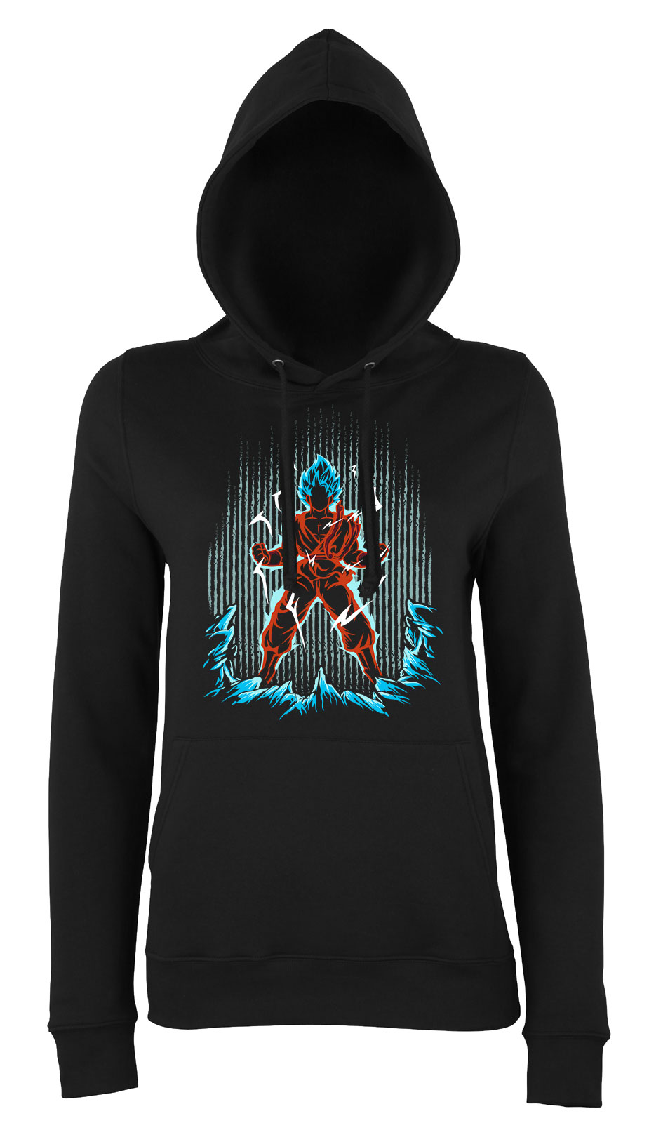son goku dragon ball Fekete Női Kapucnis Pulóver