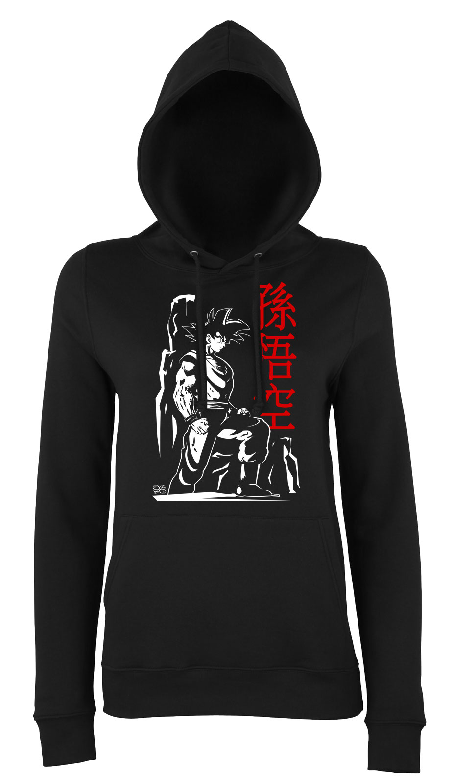 son goku dragon ball Fekete Női Kapucnis Pulóver