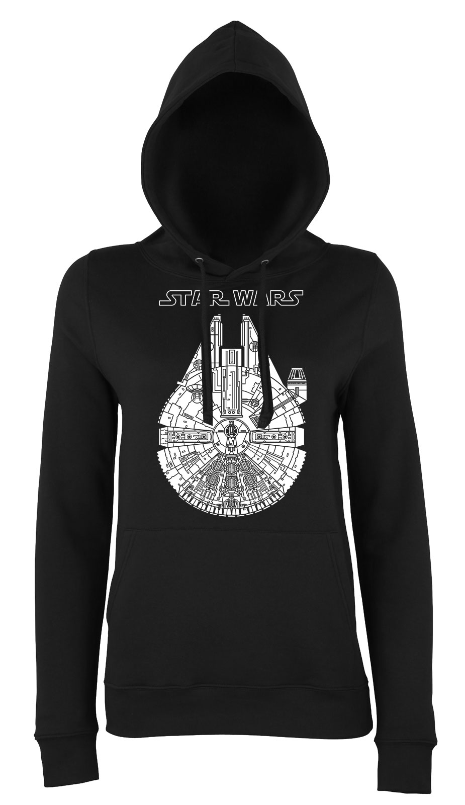 star wars ezeréves sólyom Fekete Női Kapucnis Pulóver