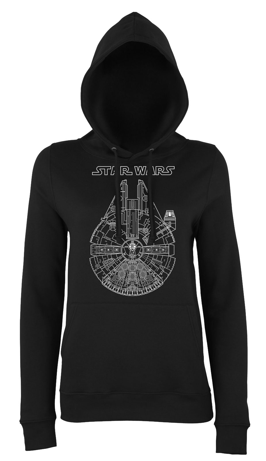 star wars ezeréves sólyom Fekete Női Kapucnis Pulóver