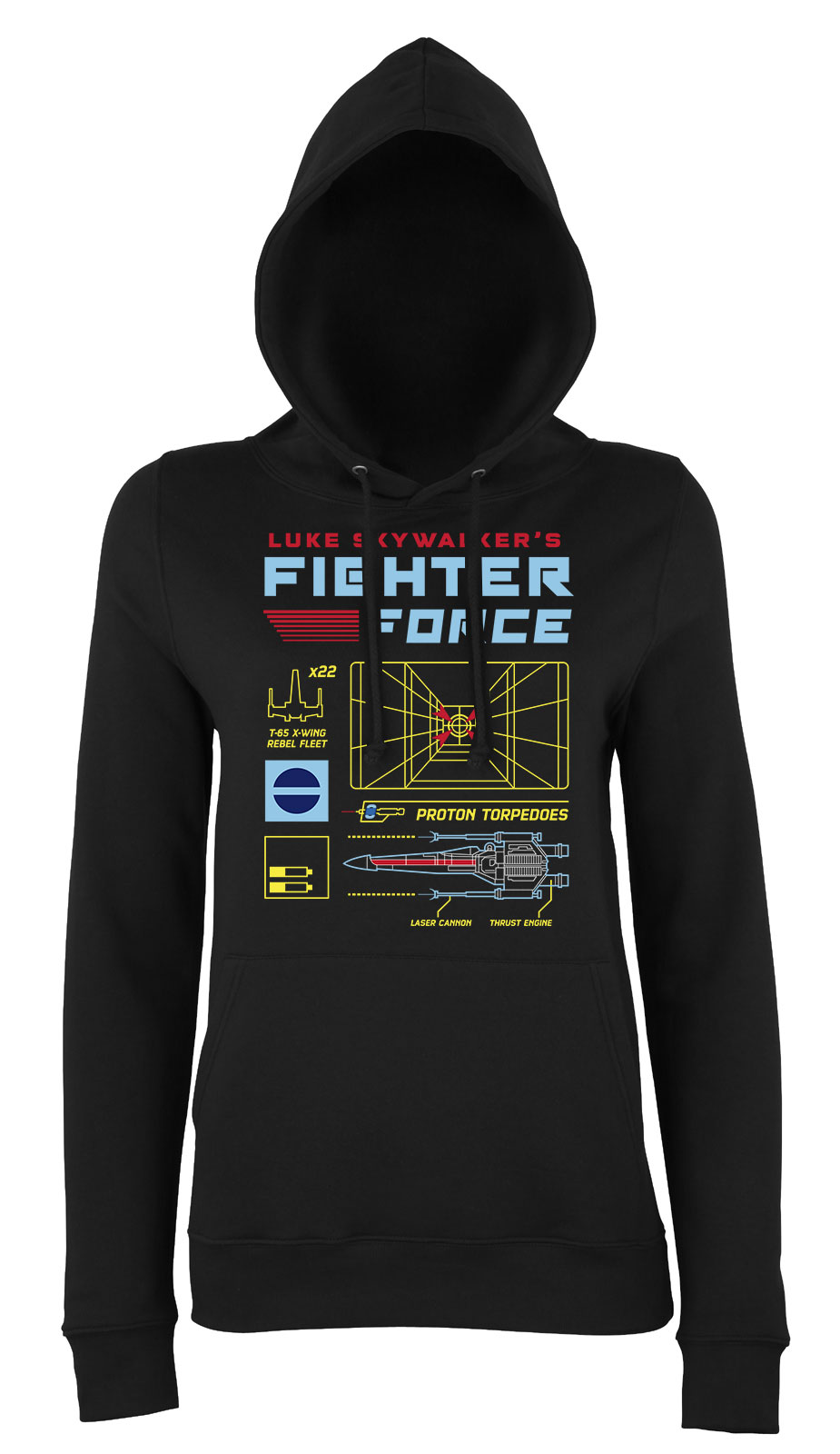 luke skywalker x szárnyú star wars Fekete Női Kapucnis Pulóver
