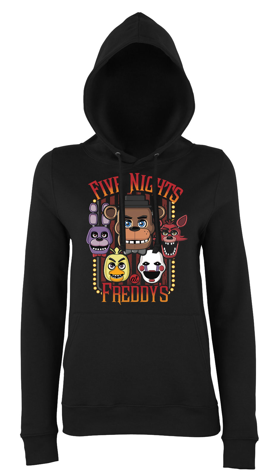 five nights at freddy's Fekete Női Kapucnis Pulóver