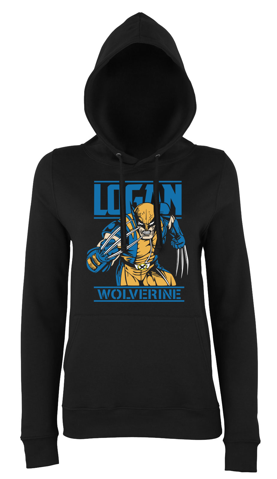 Logan wolverine x-men rozsomák Fekete Női Kapucnis Pulóver