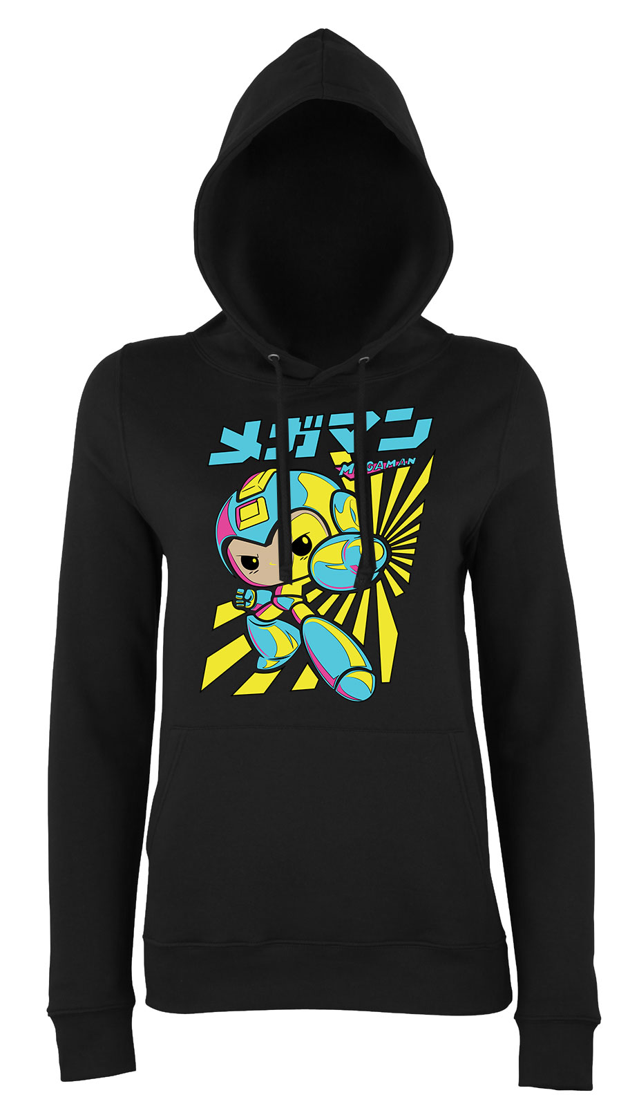 megaman Fekete Női Kapucnis Pulóver