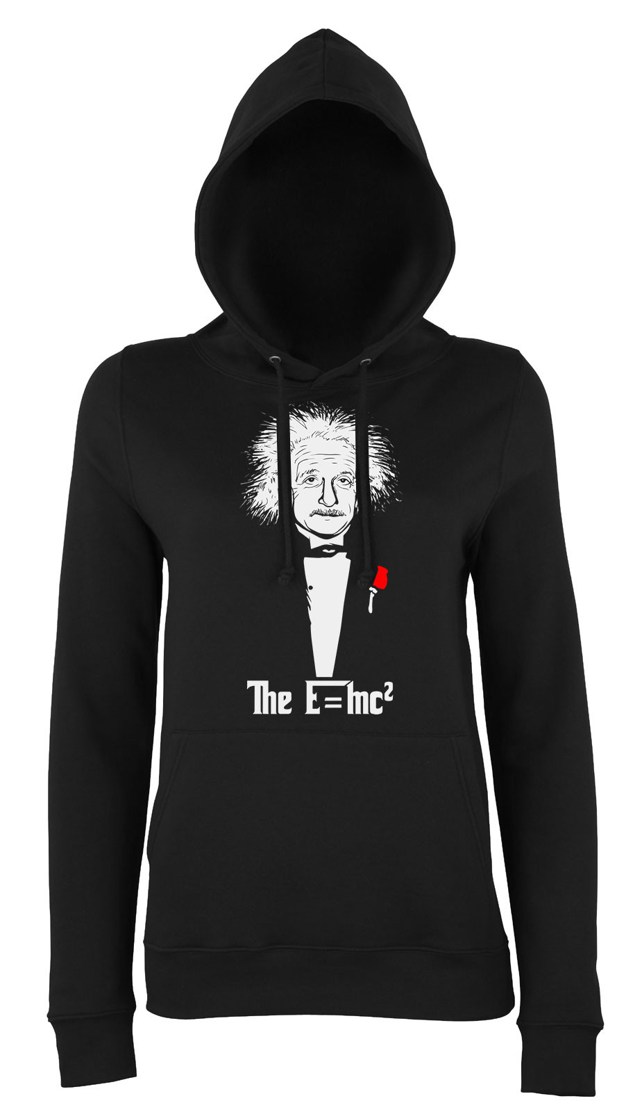 albert einstein Fekete Női Kapucnis Pulóver