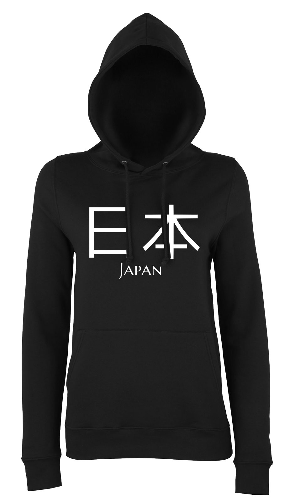 japán japan írás Fekete Női Kapucnis Pulóver