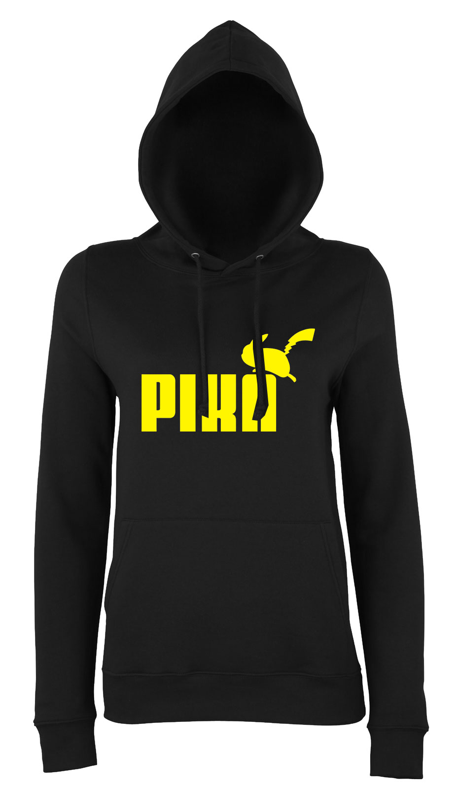 Pikachu Pokemon Fekete Női Kapucnis Pulóver