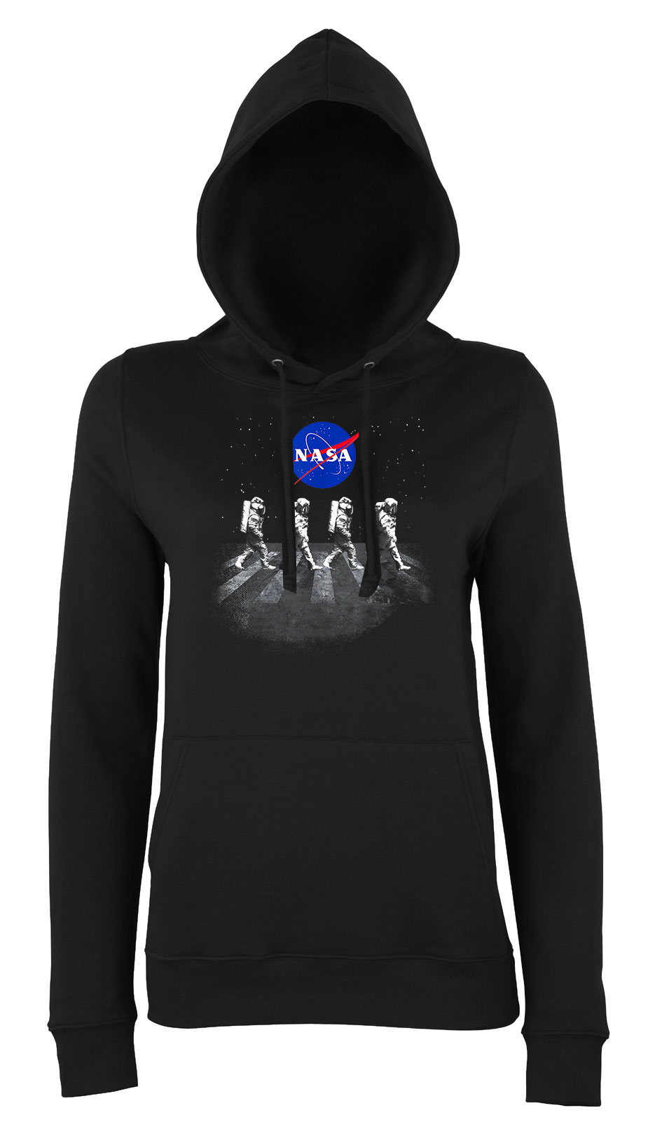 NASA Walk űrhajós asztronauta csillagászat Fekete Női Kapucnis Pulóver