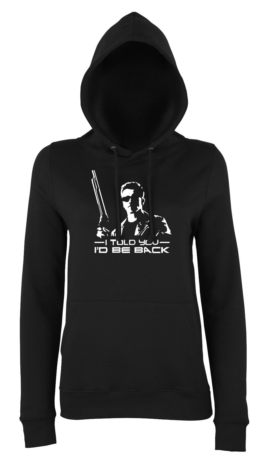 arnold schwarzenegger terminator Fekete Női Kapucnis Pulóver