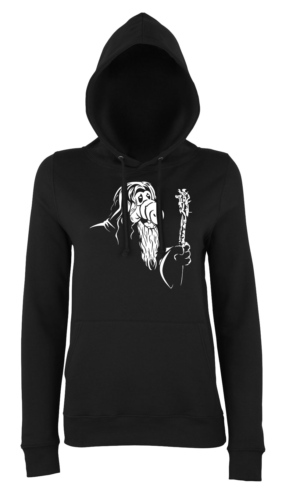 gandalf alf Fekete Női Kapucnis Pulóver