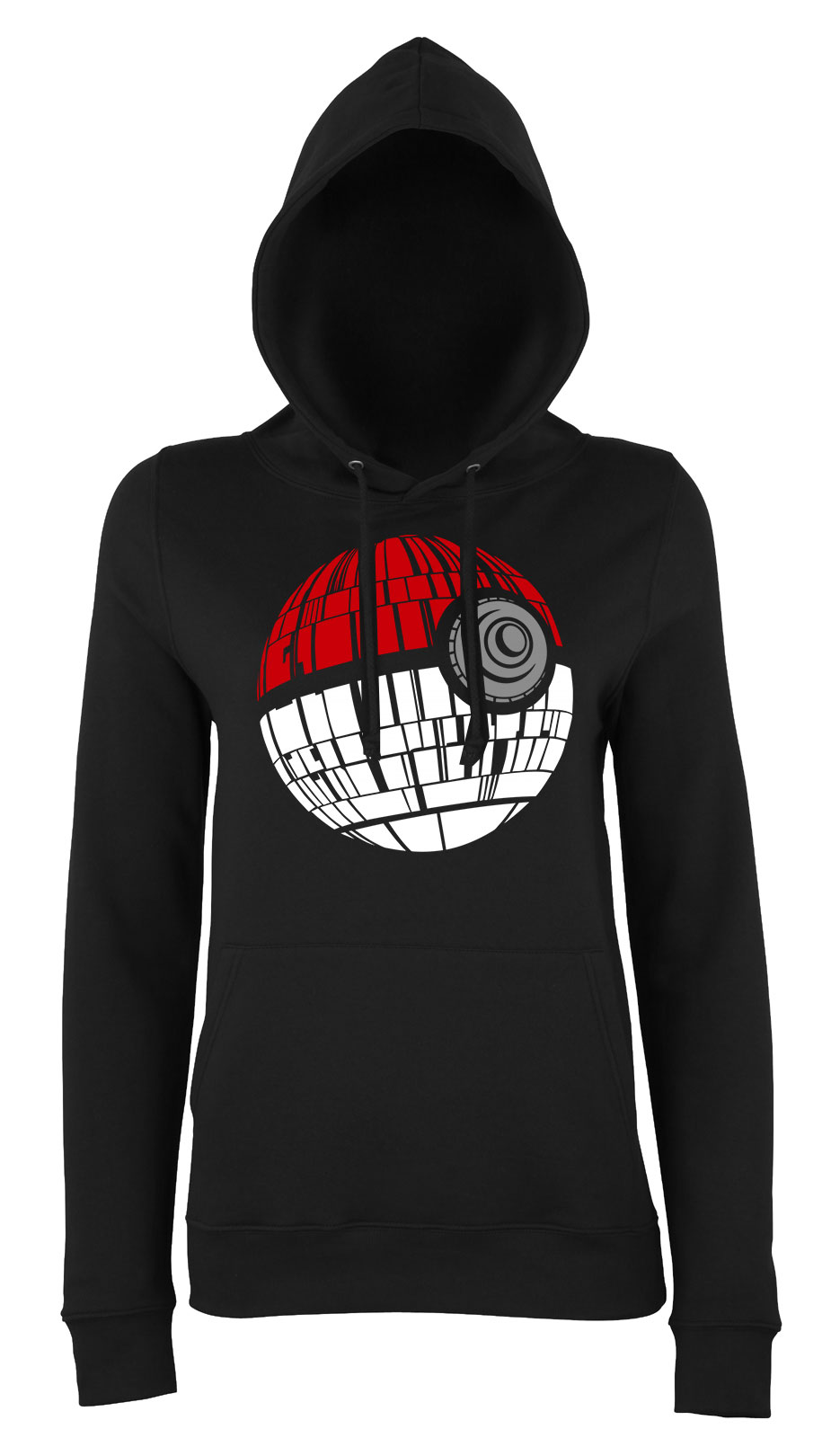 Pokemon Death Star Halálcsillag Pokelabda Fekete Női Kapucnis Pulóver