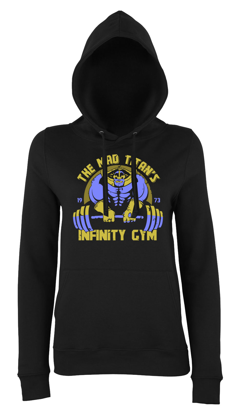edzés kondi gym thanos Fekete Női Kapucnis Pulóver