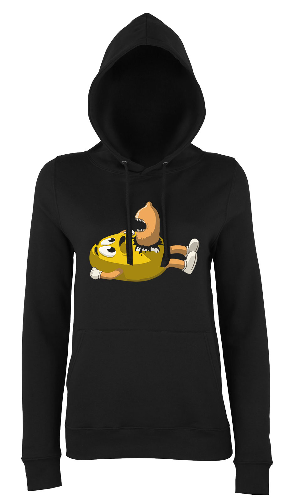 m and m mm alien Fekete Női Kapucnis Pulóver