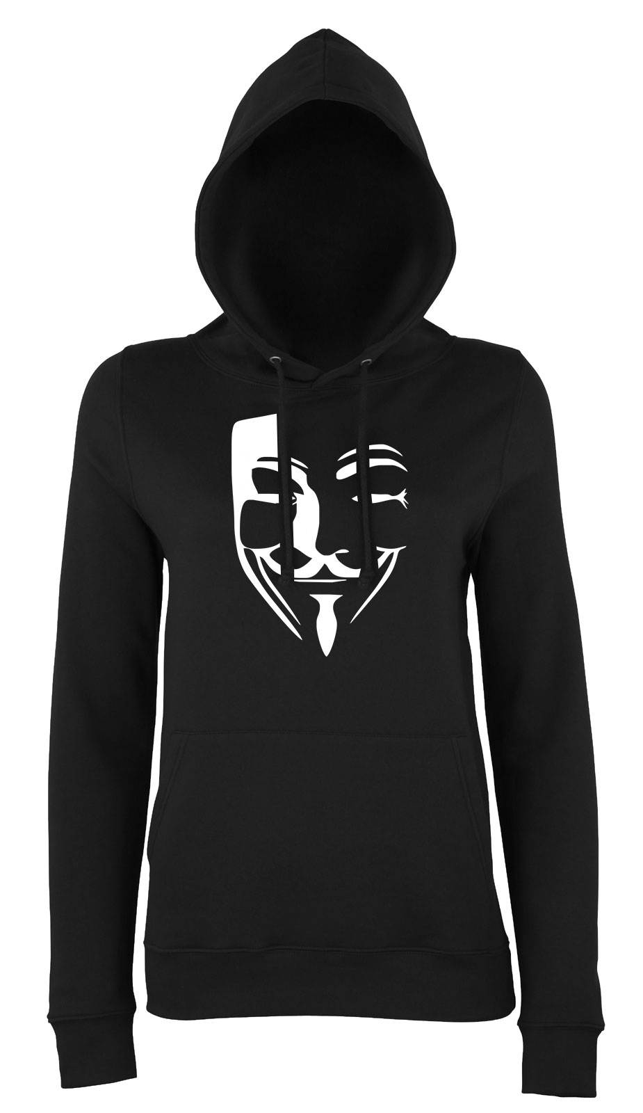anonymus vendetta Fekete Női Kapucnis Pulóver