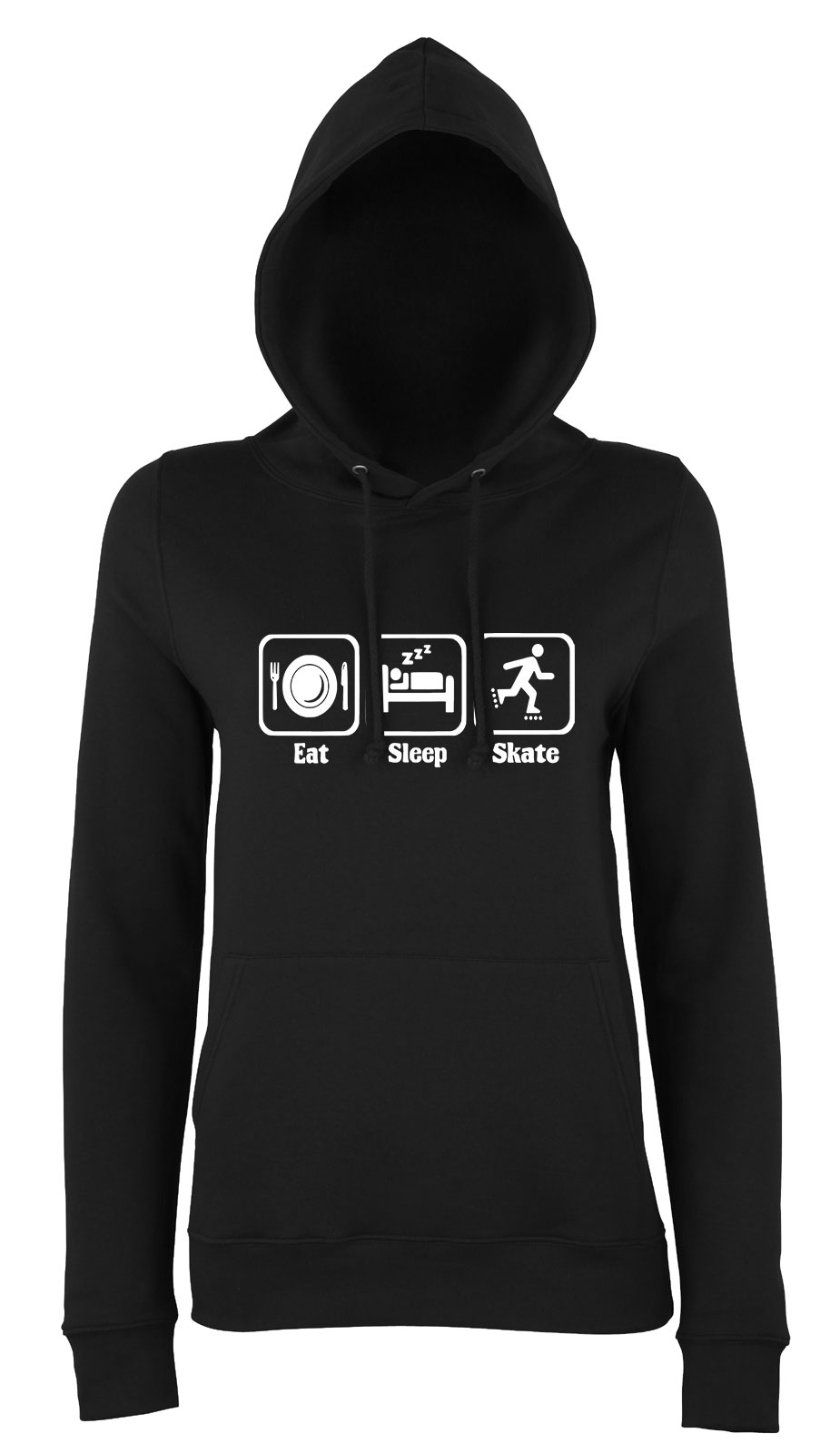 görkorcsolya skate Fekete Női Kapucnis Pulóver