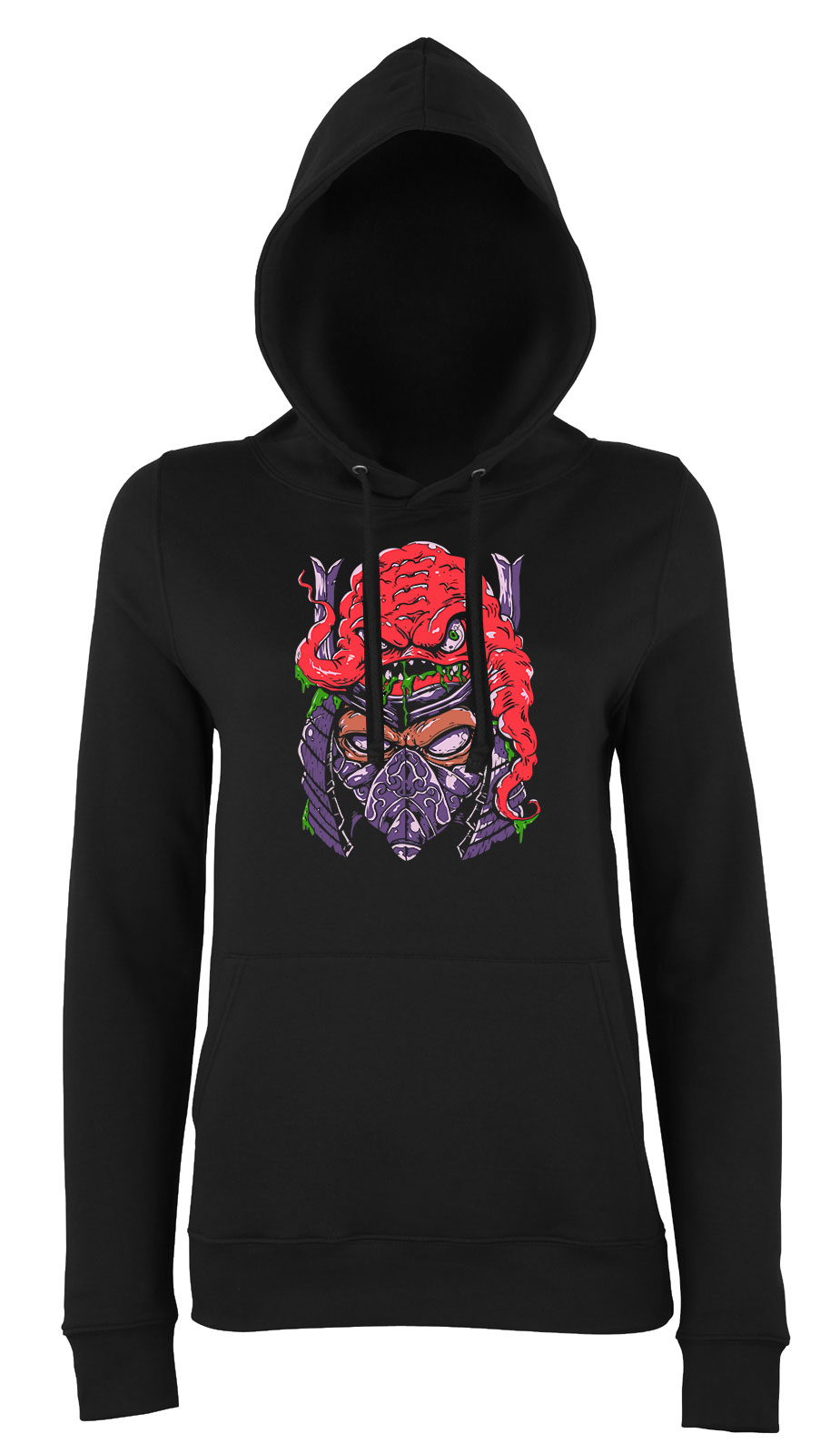 tini ninja teknőcök zúzó shredder Fekete Női Kapucnis Pulóver