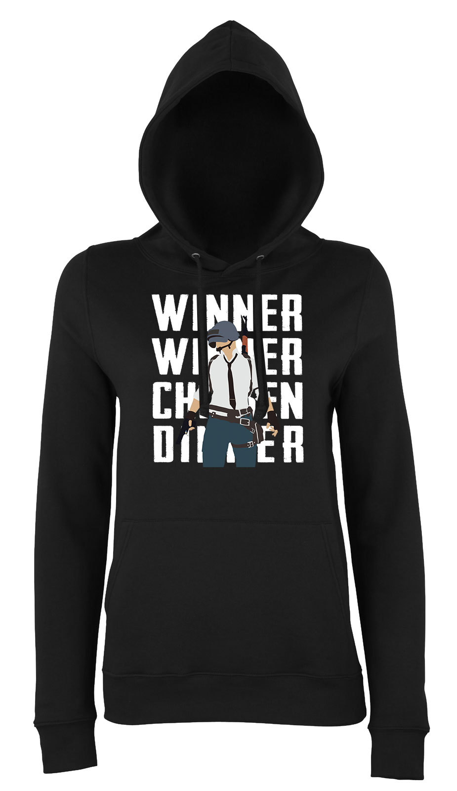 pubg winner winner chiken dinner Fekete Női Kapucnis Pulóver